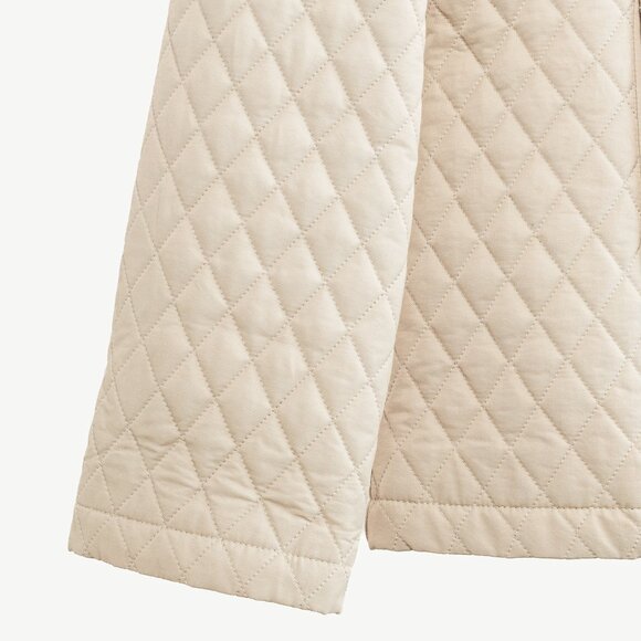 Burberry Beige Quilted Zip-Closure Jacket - Picture 6 of 11